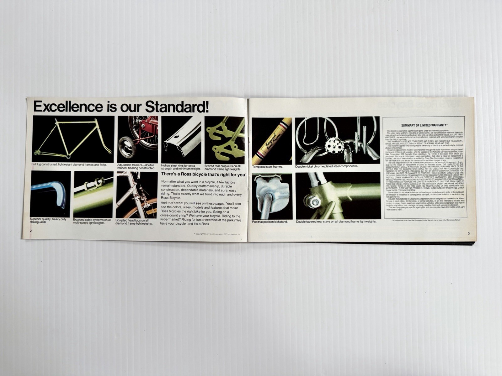 1979 Ross Bicycle Sales Brochure Catalog Vintage