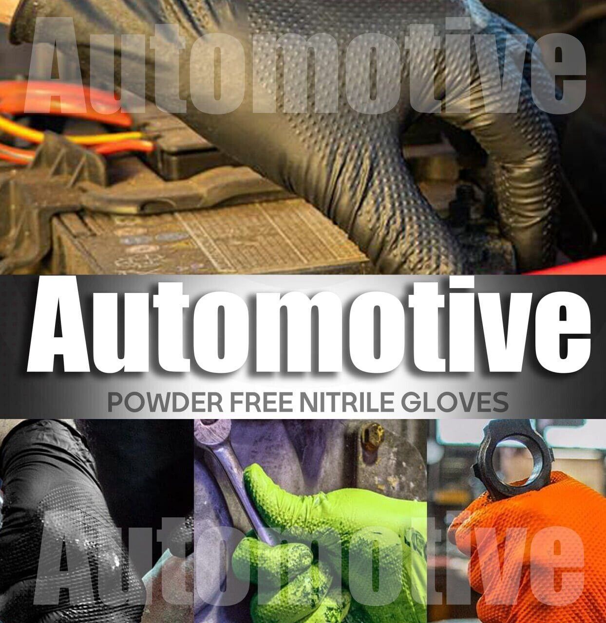 GLADES™ 8 mil Heavy Duty Nitrile Diamond Texture Industrial Mechanic Gloves