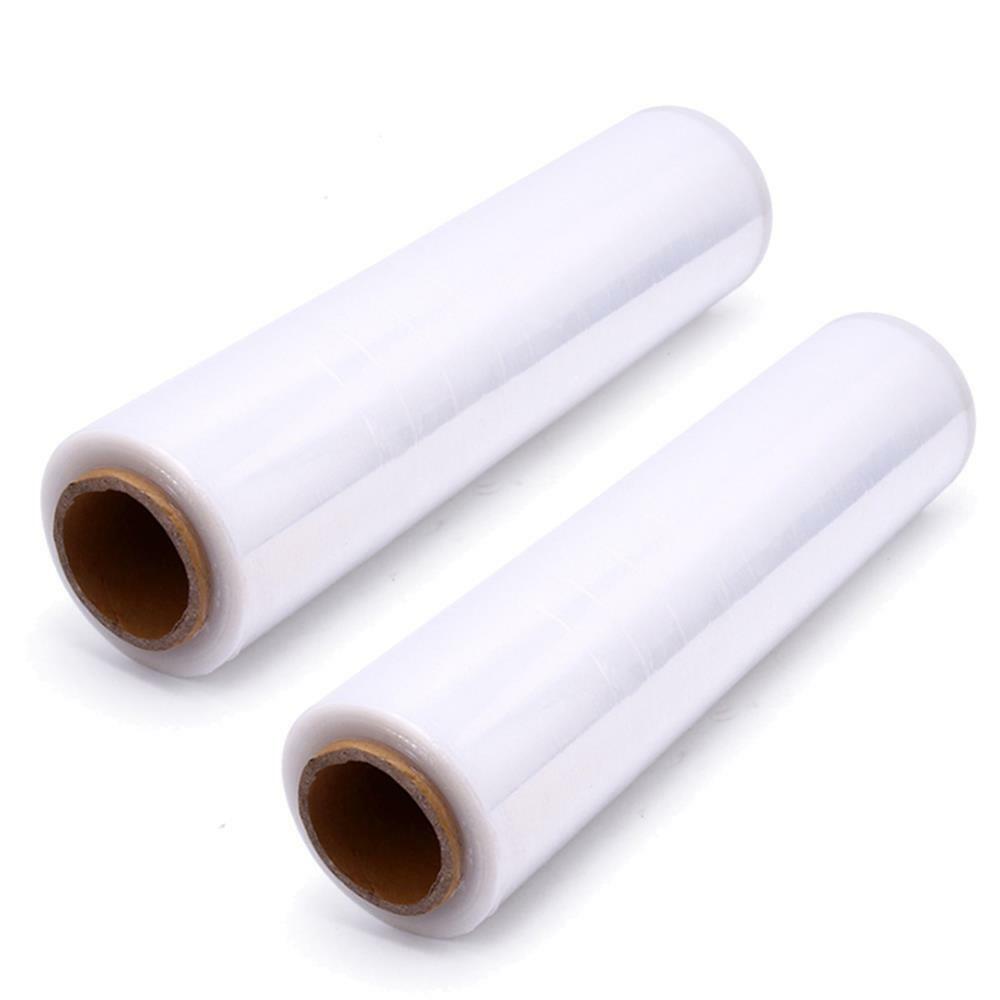 4 Rolls 18" X 1500 FT Hand Stretch Plastic Film Shrink Pallet Wrap 80 Gauge