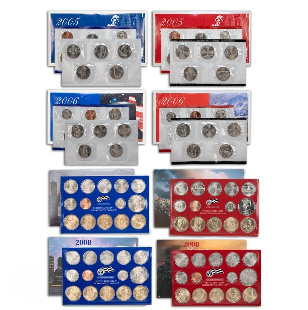 1999 - 2008 Mint Sets - Ten Sets-Complete-1999 through 2008 in OGP Lot 0333