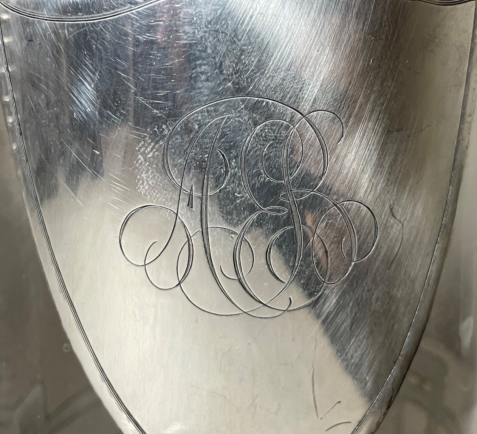 pair antique ornate sterling silver overlay glass liquor claret decanter bottle