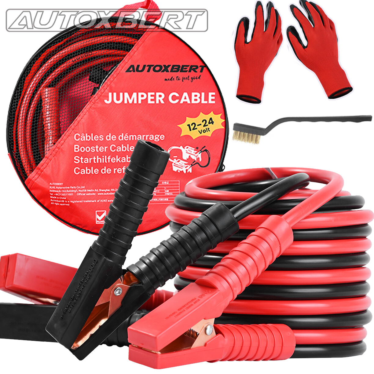 Commercial Grade Jumper Cable HEAVY DUTY Car Battery Booster Kit 4 2 GAUGE 20ft