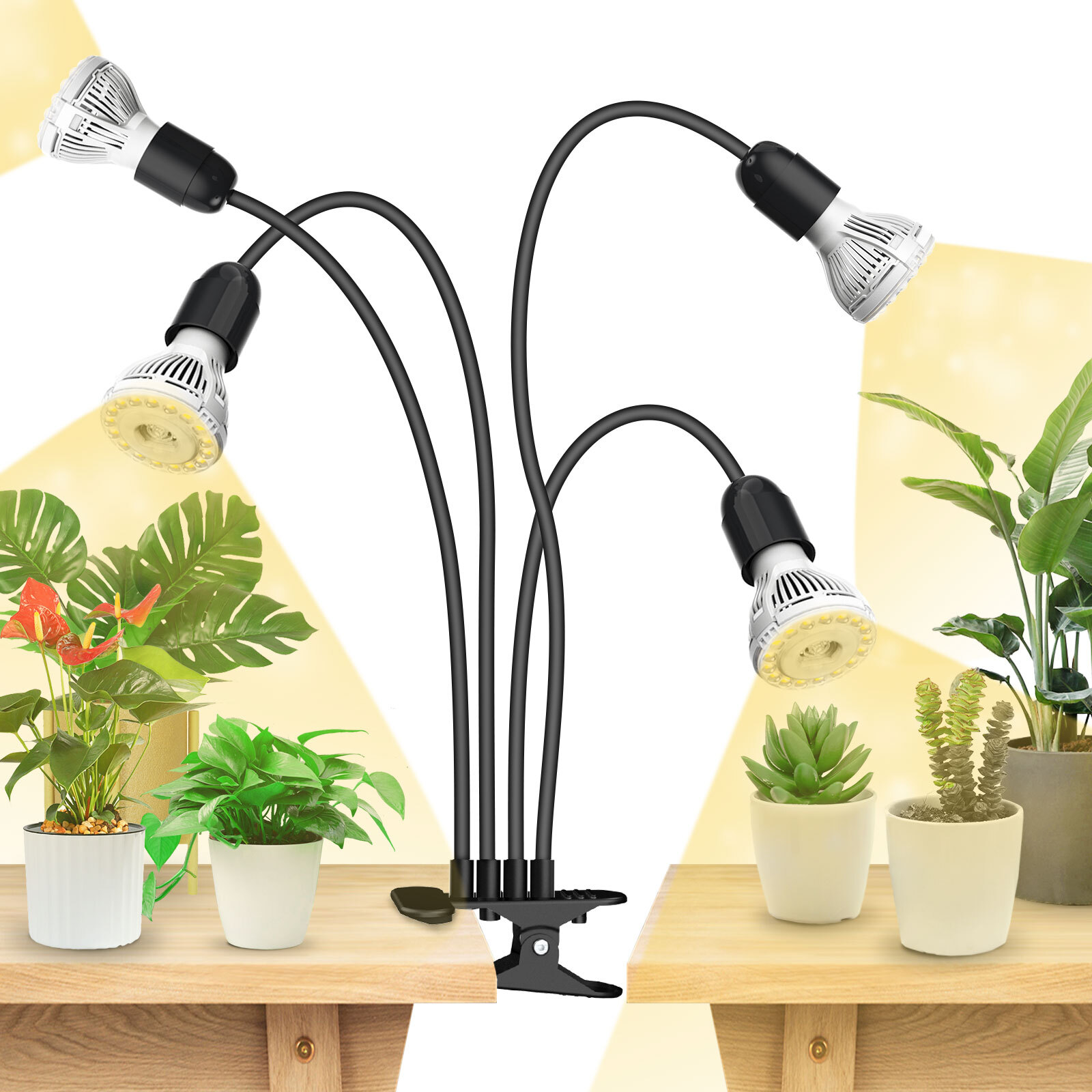 SANSI LED Clip Grow Lights Full Spectrum 10-40W for Indoor Plants Veg Seedlings