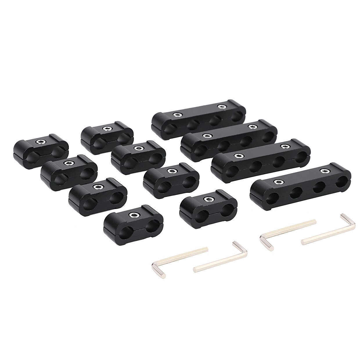12Pcs Engine Spark Plug Wire Separator Divider Suit Fits For 8mm 9mm 10mm Black