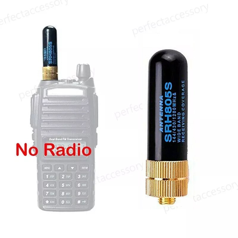 2PCS SRH805S SMA-F Dual Band Antenna For Baofeng GT-3 UV-5R BF-888s Ham Radios