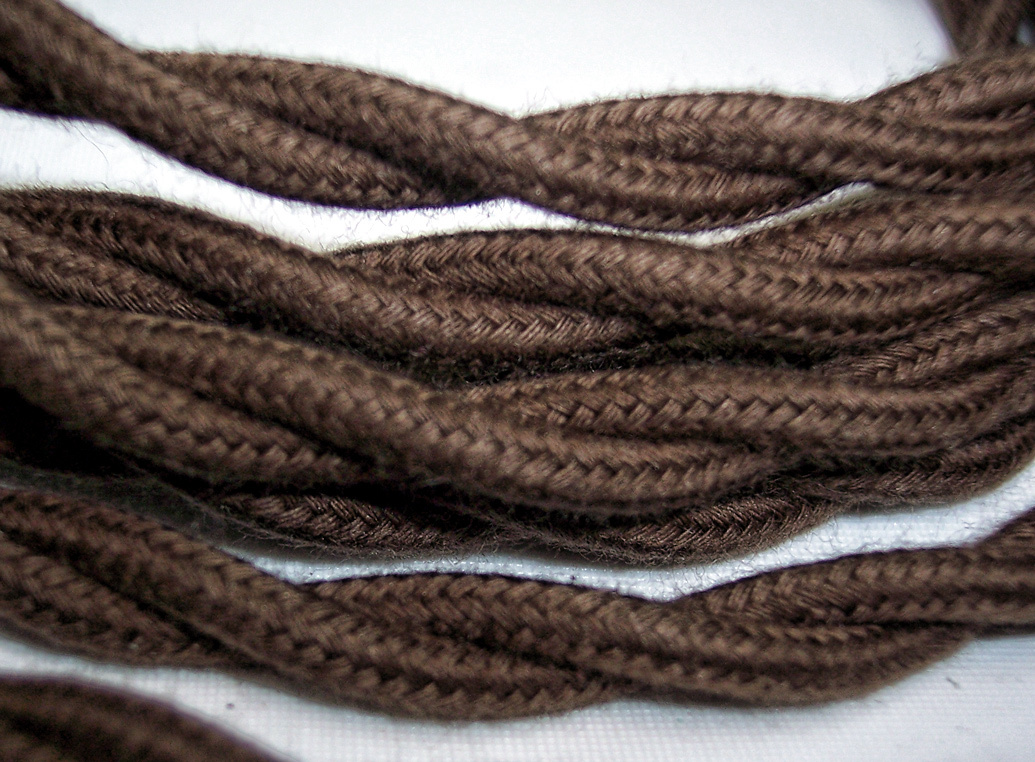 Dark Brown Cloth Covered Wire Vintage Rewire Kit Lamp Cord Fan Antique Restore