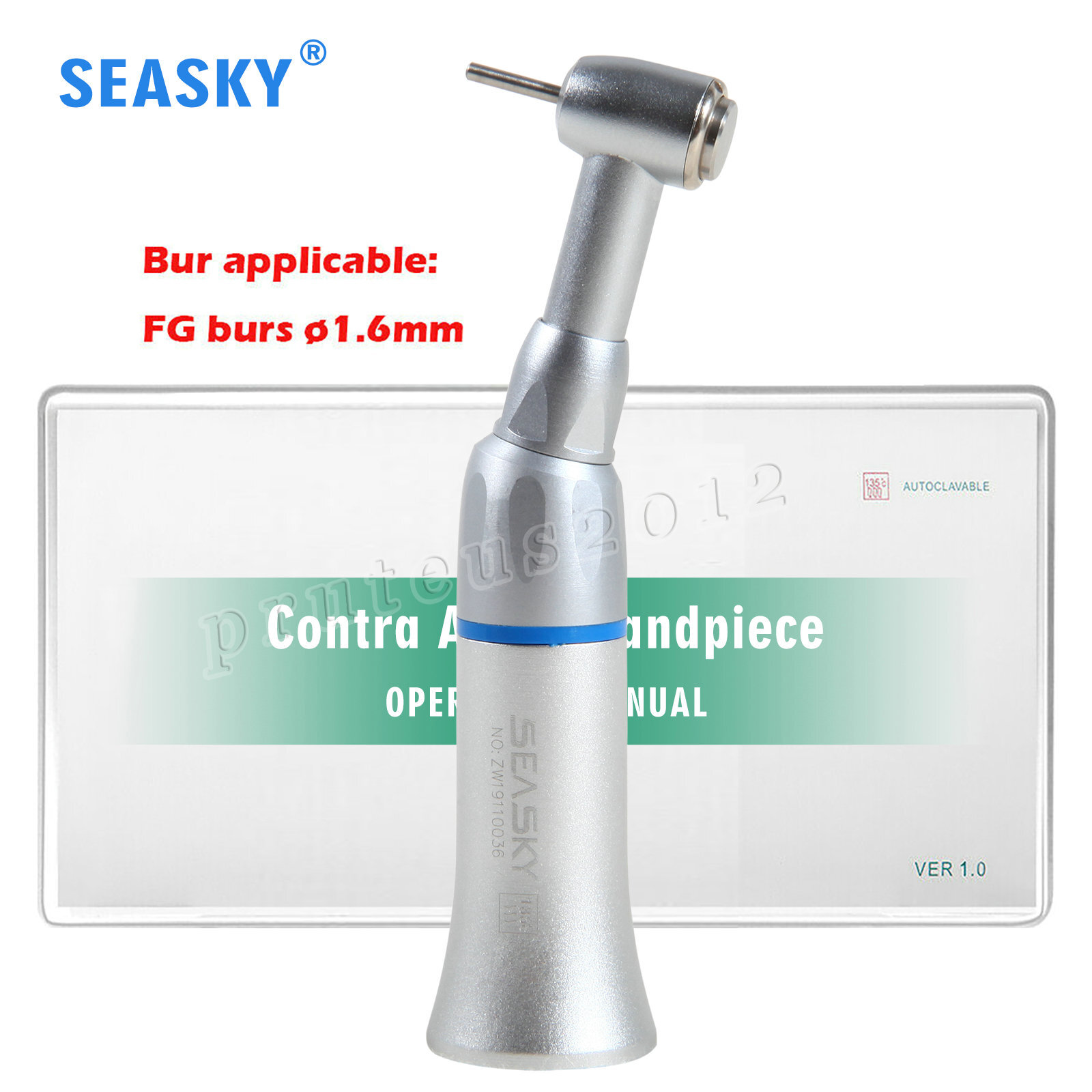 NSK Style Dental Low Slow Speed Contra Angle Handpiece 1.6mm Friction Grip Burs