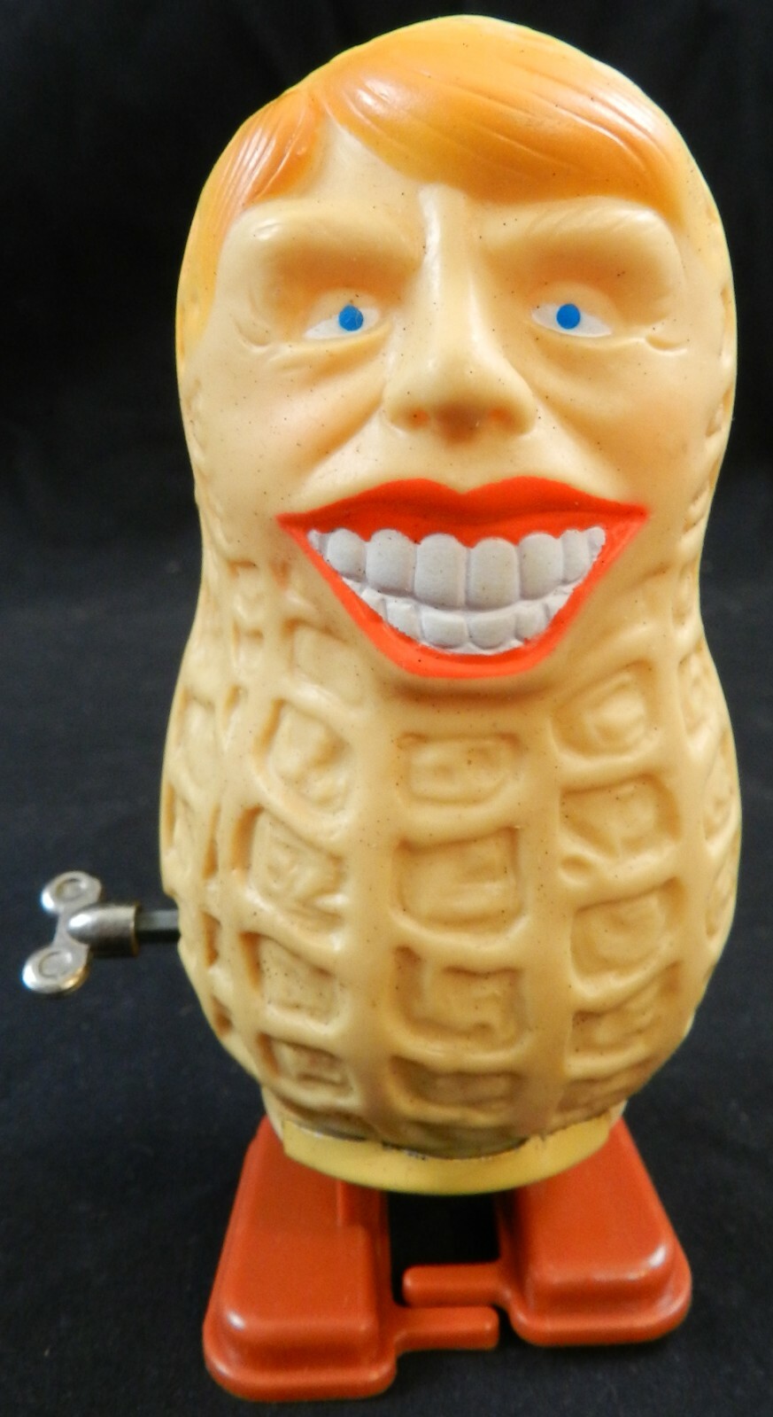 Jimmy Carter The Walking Peanut President Windup Toy - Made in Japan 1976 NOS