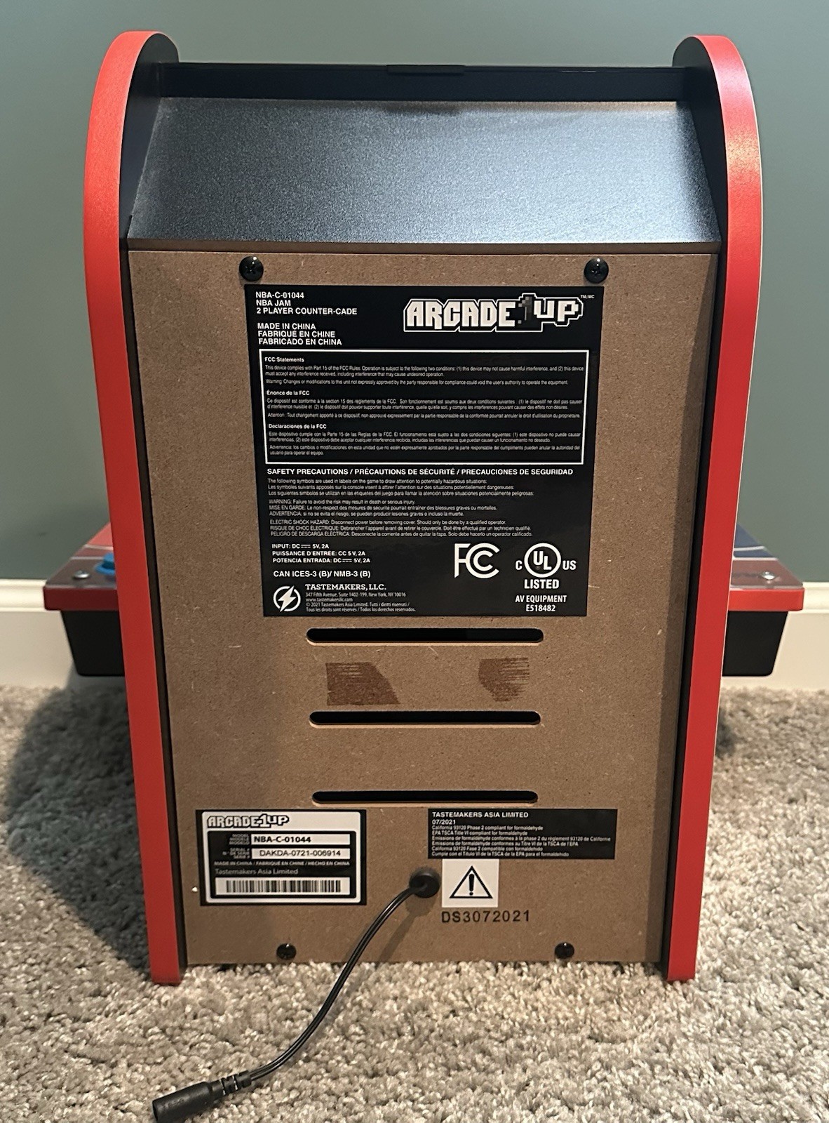 Arcade1Up NBA JAM 2 Player Countercade Bar top Arcade - Excellent Condition