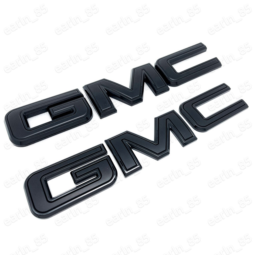 NEW Front & Rear Emblem Black kit For 2019 - 2026 GMC Sierra 1500 2500HD 3500HD