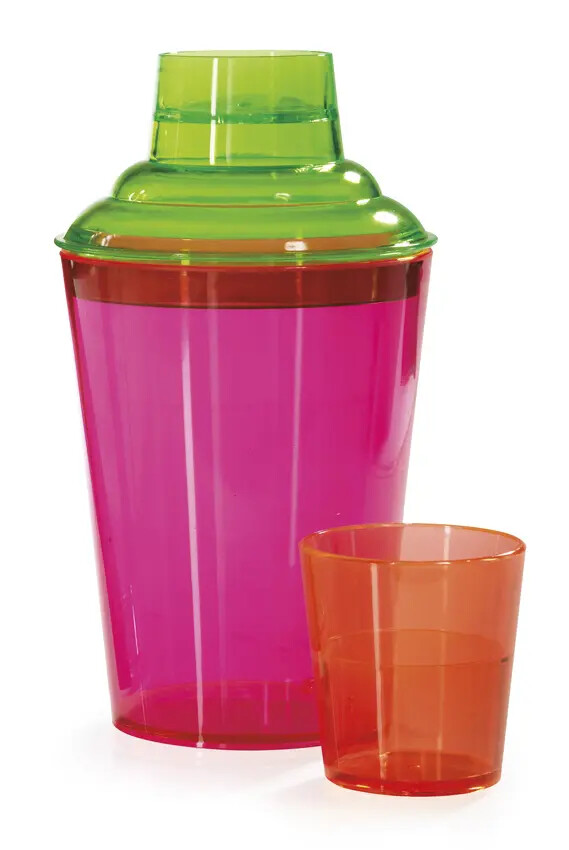 G.E.T. SH-175-NEON 2 Dozen - 17.5 oz SAN 3pc Cocktail Shaker Set - Neon