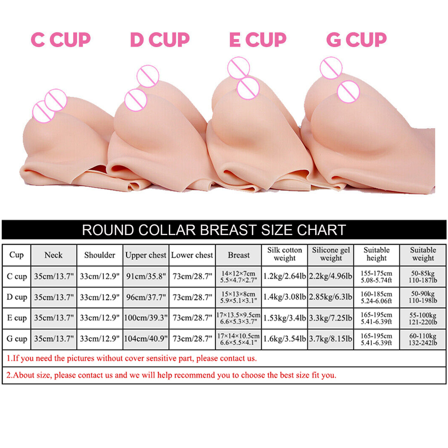 B-H Cup Realistic Silicone Breast Forms Breast Plate Fake Boobs For Crossdresser