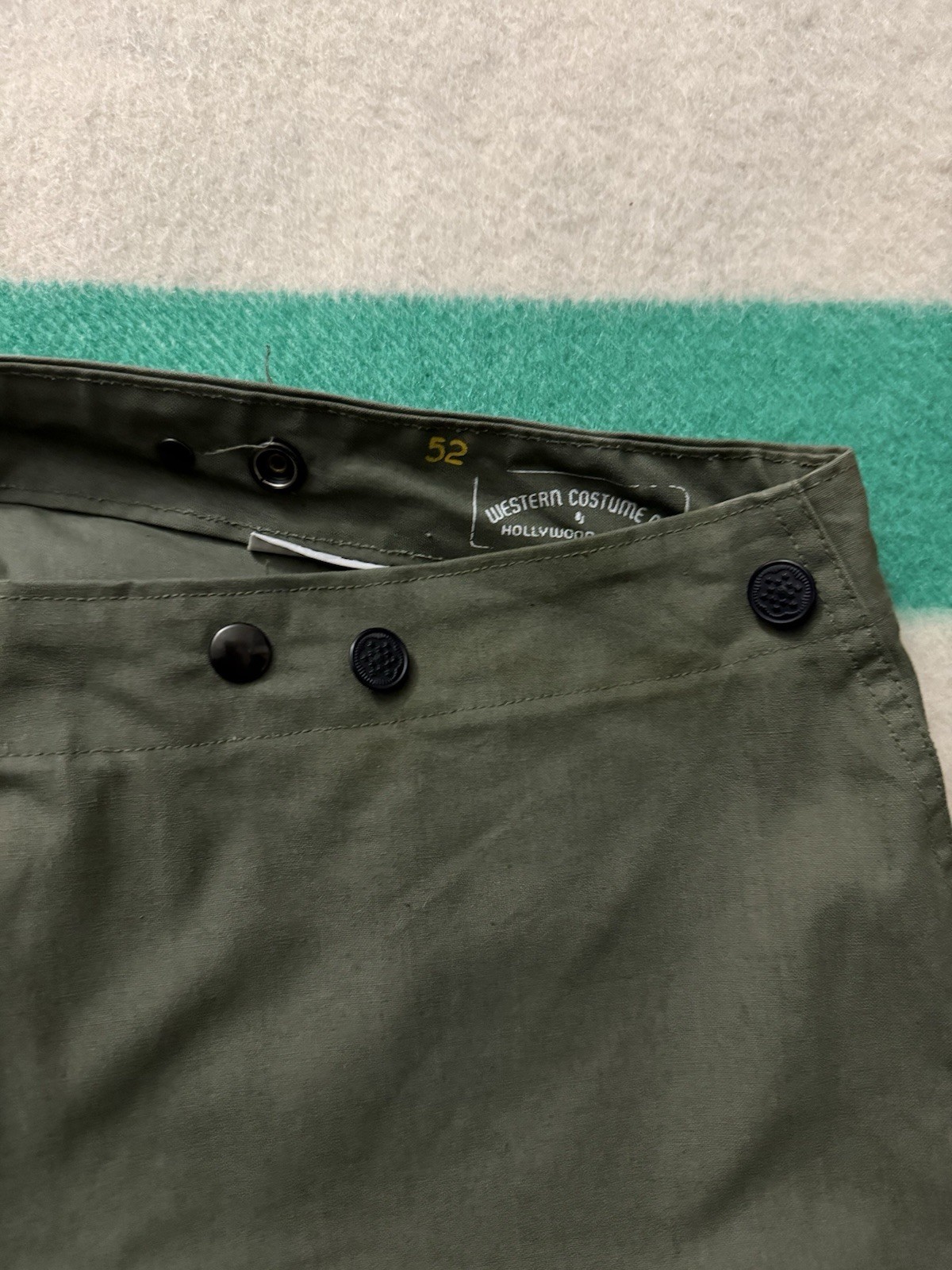 Vintage 50s Us Army Military Firefighter Pants Western Costume Co Size 40-42