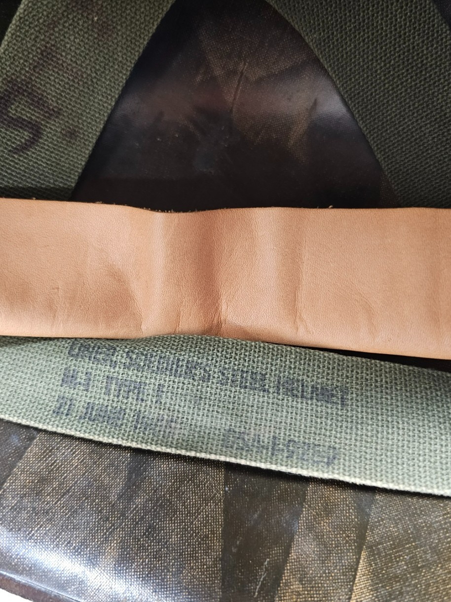 1950s US Army M1 Helmet w/ Green Metal Chinstrap & Liner