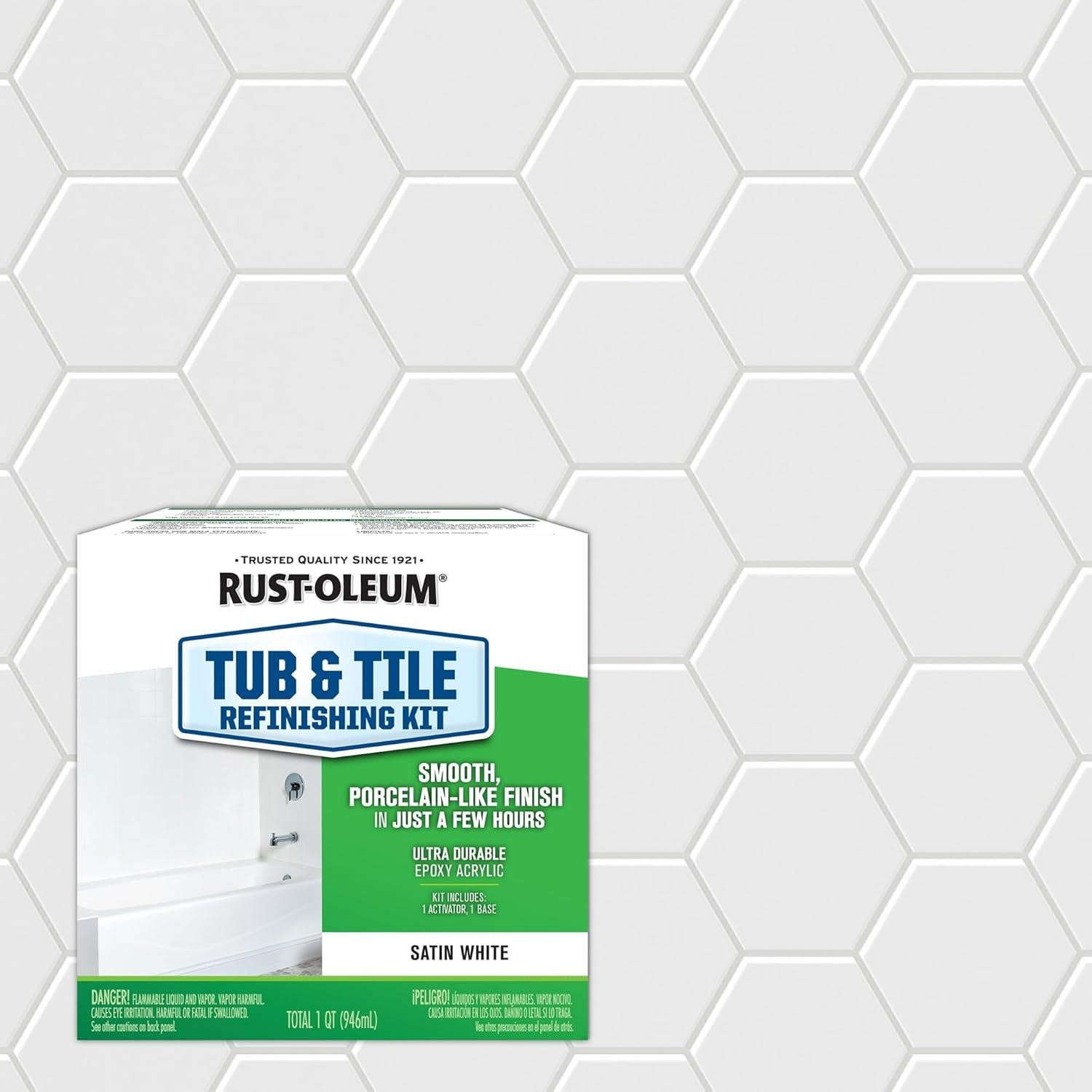 Rust-Oleum Specialty Tub & Tile Refinishing Kit, Satin White- 385279