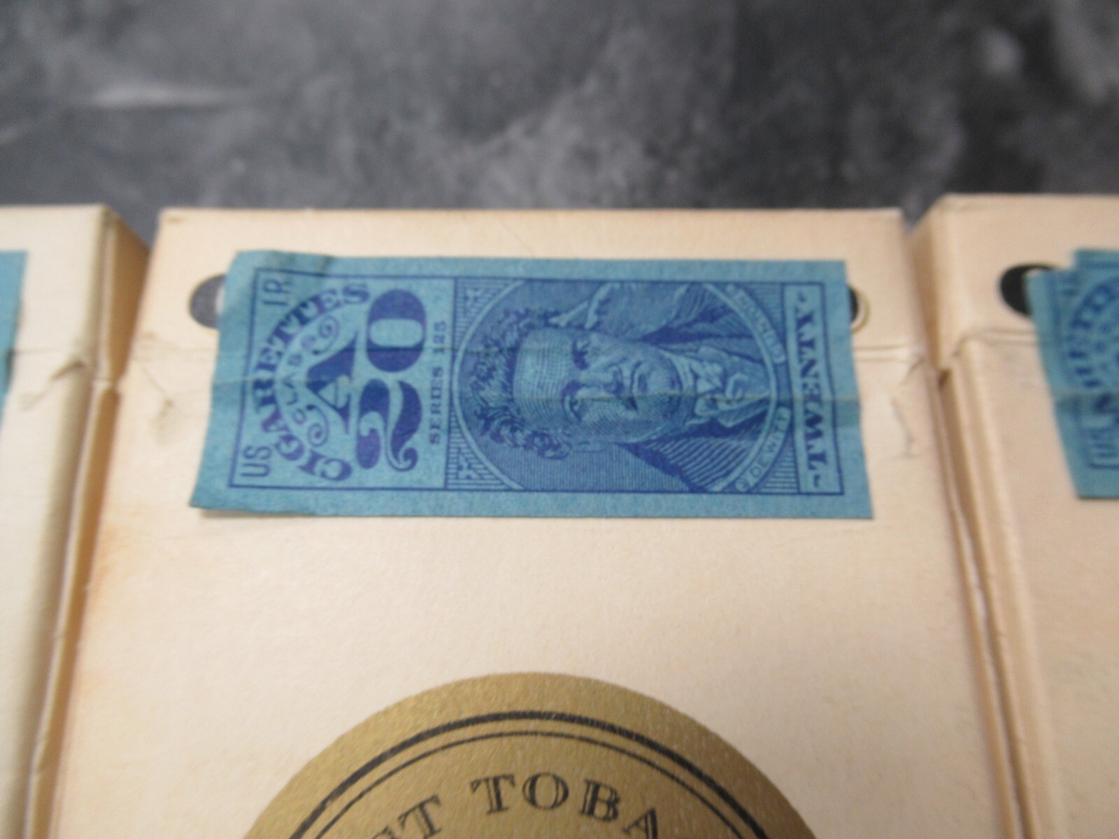 1 Vintage Used Empty Cigarette Hard Pack Paper Label Wrapper OLD GOLD Straights