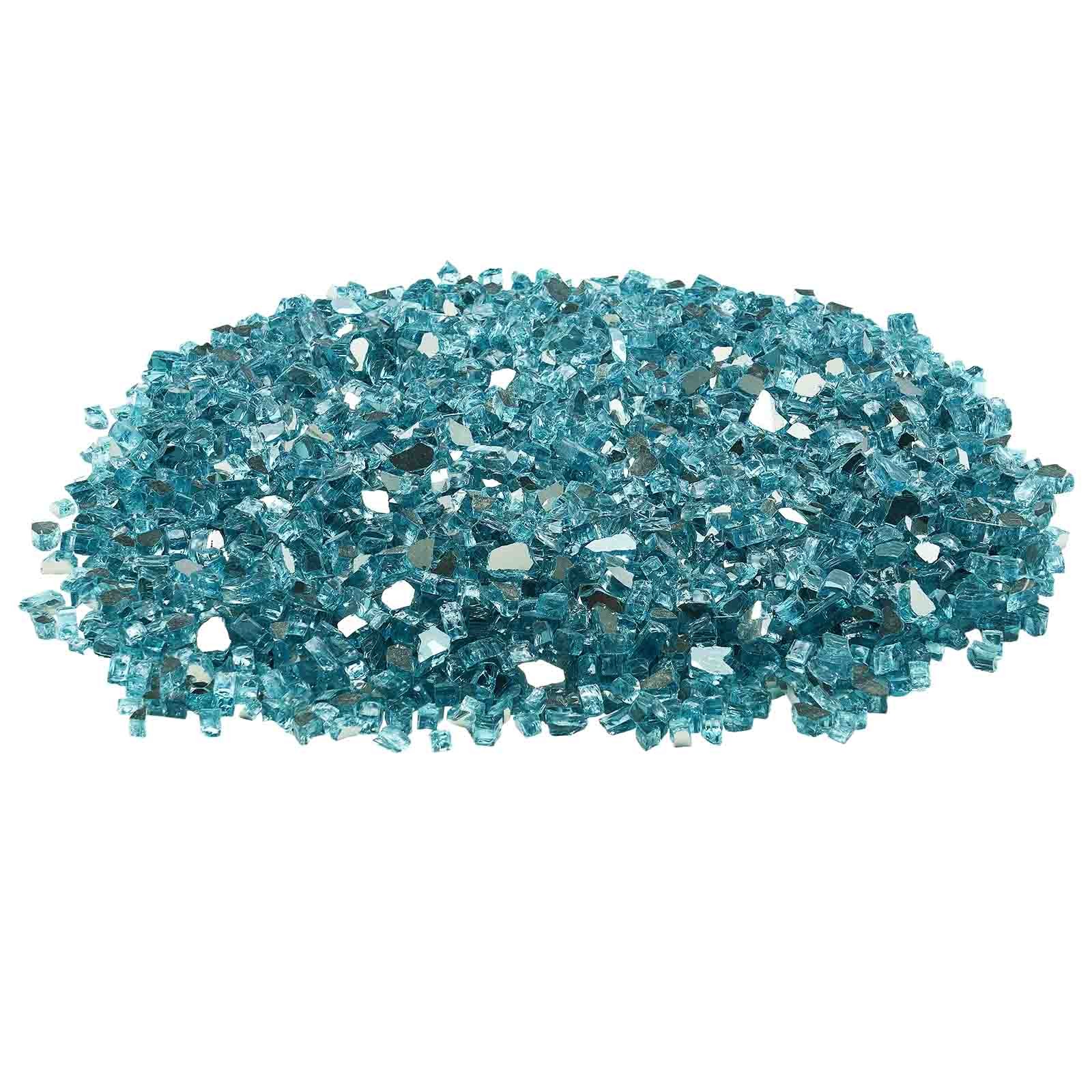 VEVOR 10 LBS Fire Glass 1/2-Inch Fireplace Glass Rocks for Fire Pit Table