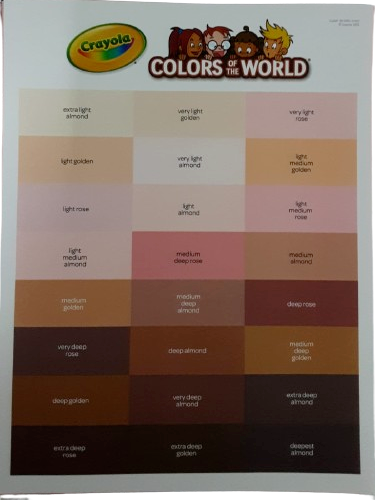 Crayola Construction Paper in Colors of The World, 8.5”x 11” 24 Colors 48 Pages