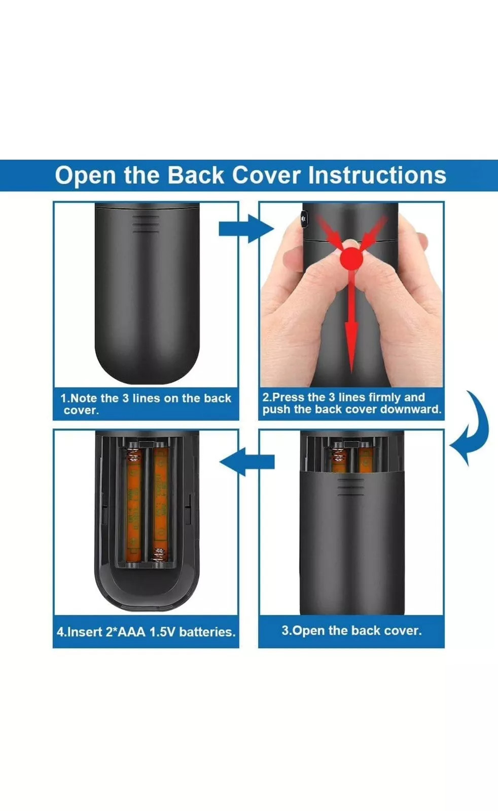 2pack Remote Control Replacement For All TCL Hisense Onn Roku TV