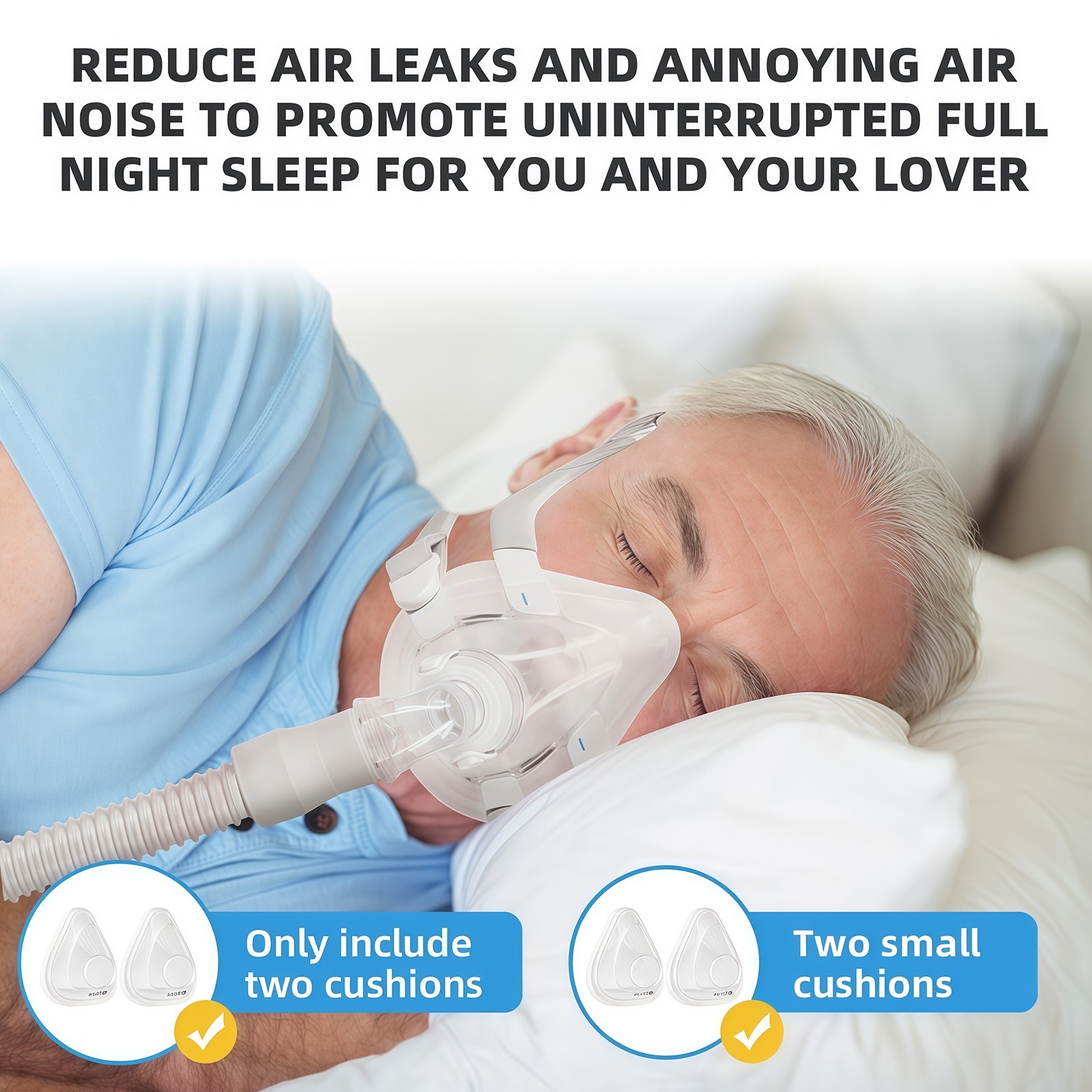 2-Pack Fit For AirFit F20 Full Face Replacement Cushion-Large NEW