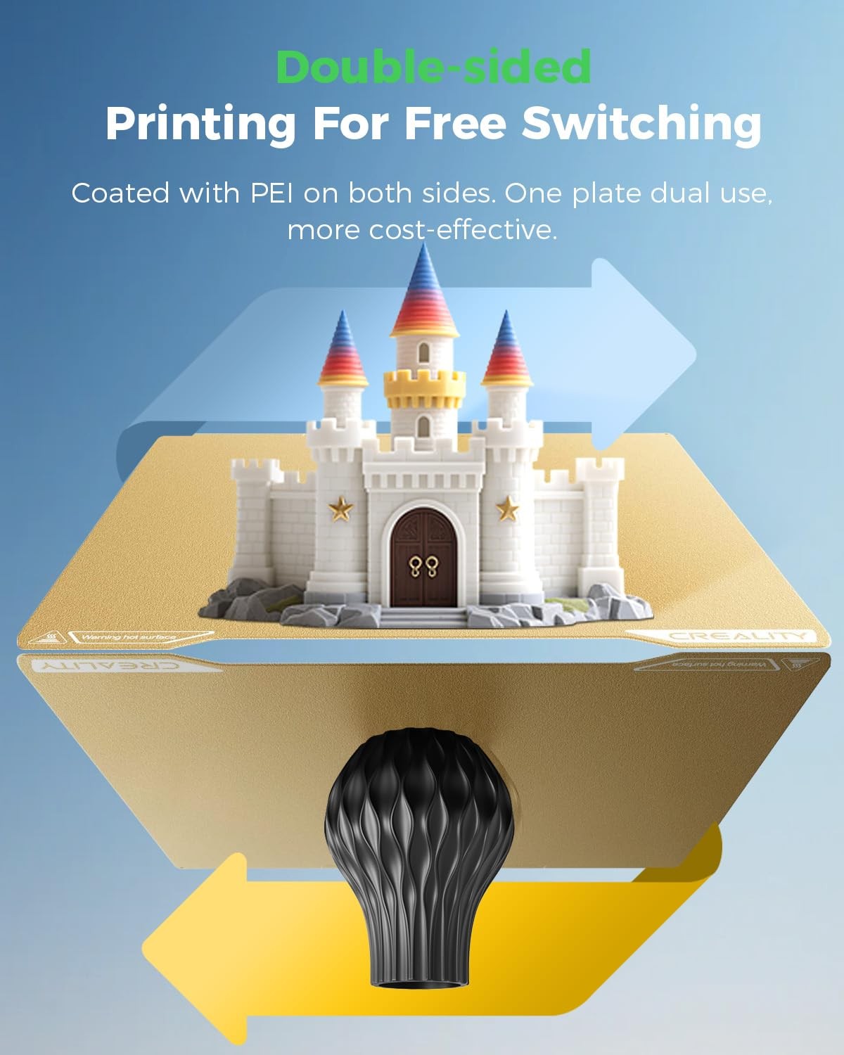 Creality K2 Pro PEI Double Sided Frosted Build Plate 310x325mm for K2 Pro Print