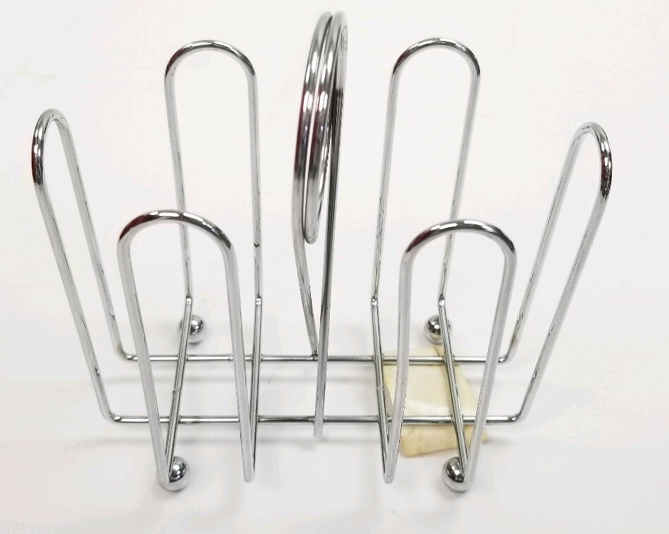 Chrome Wire Metal Sugar Sweetener Packet Holder Dispenser, New