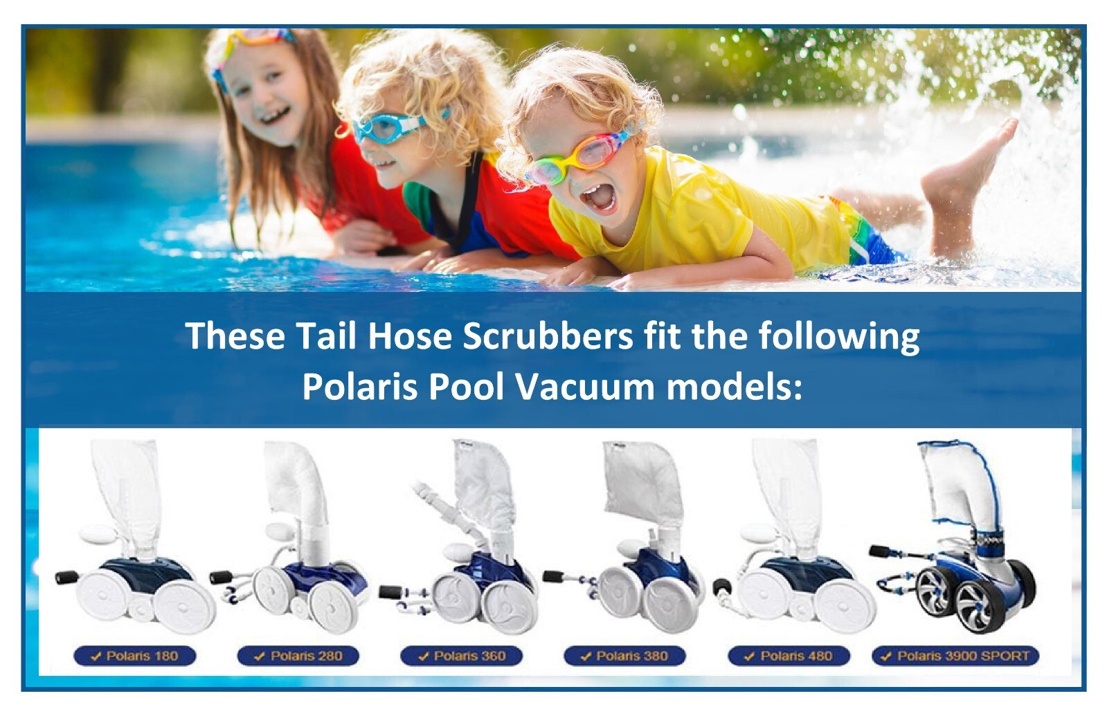 Pool Cleaner Sweep Tail Scrubber fits Polaris 180 280 360 380 9-100-3105 12-Pack