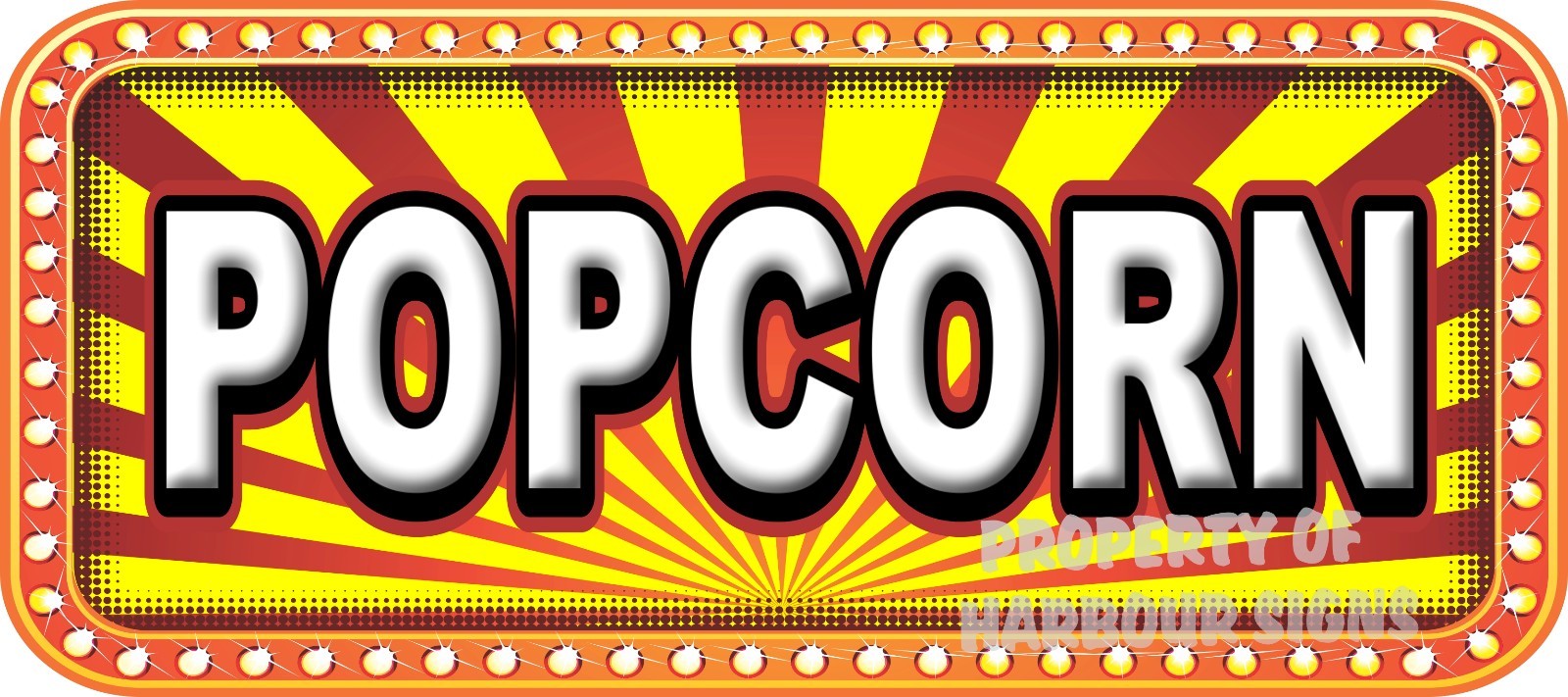 Popcorn 18" Decal Concession Lettering Food Truck Restaurant Vinyl Sticker
