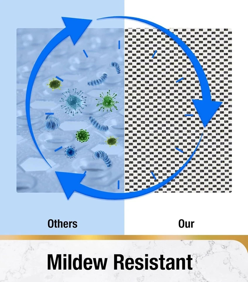 Soft Textured Shower Mat, Non Slip Anti Mould for Inside Shower & Bathtub Mats