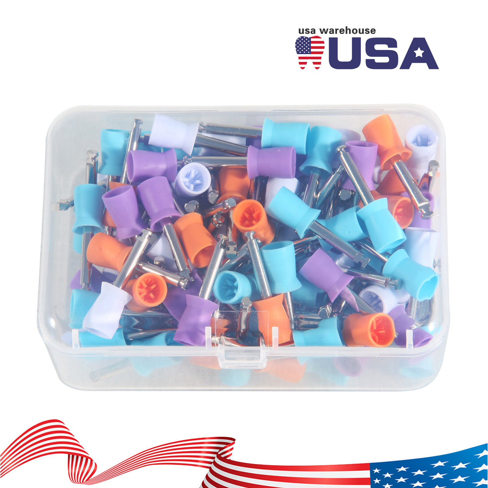 100-1000*Dental Rubber Prophy Tooth Teeth Polish Polishing Cups Latch Type Brush