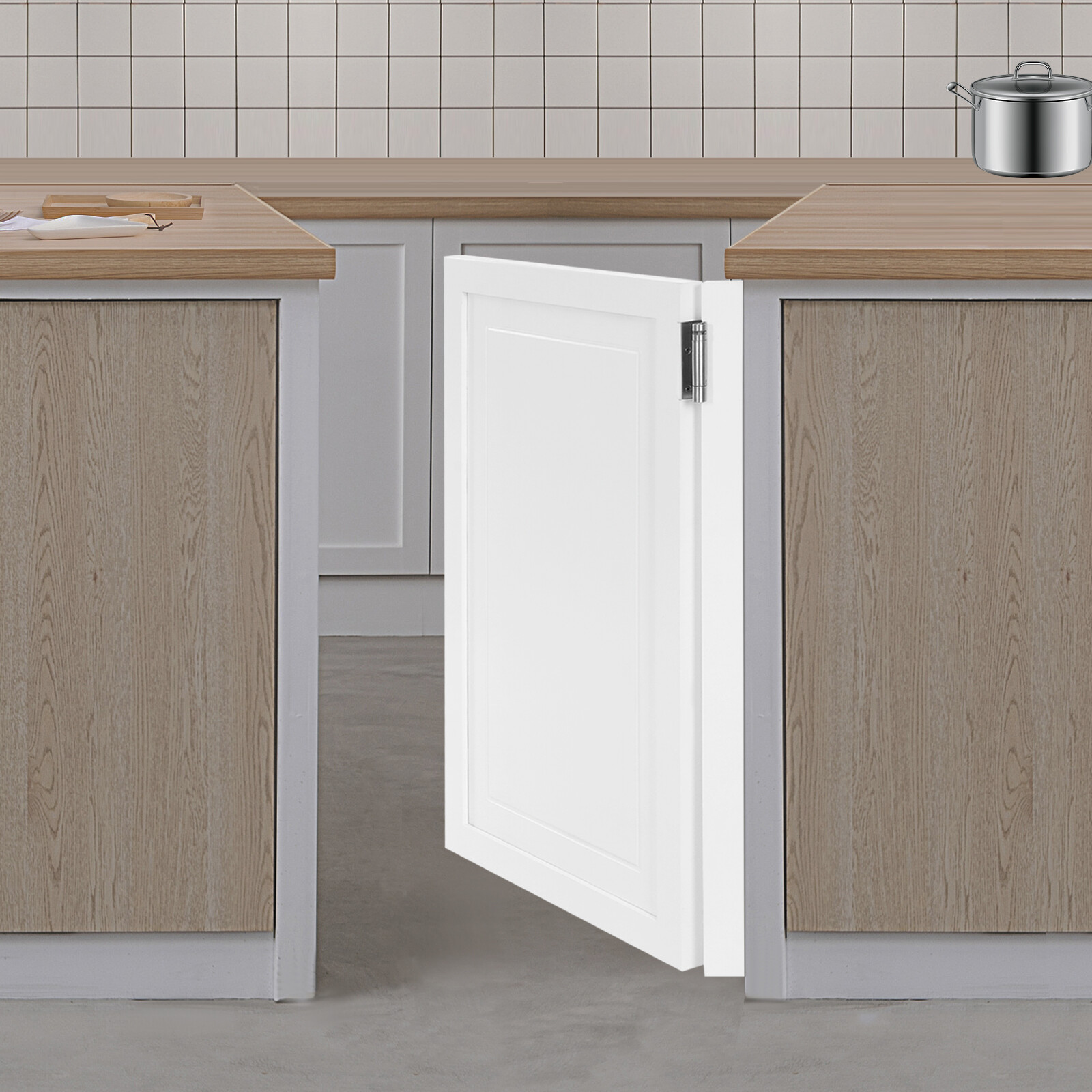 Wood Swinging Door Wall-mounted Entrance Half Cafe Doors Saloon Bar W/ Hinge