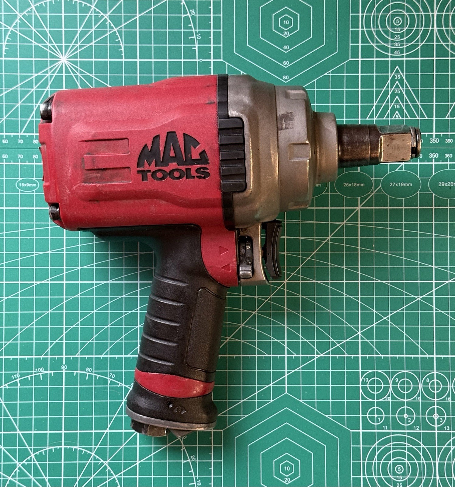 Mac Tools 3/4" Drive Air Impact Wrench AWP075 Titanium 90 PSI MAX-$879.00 Retail