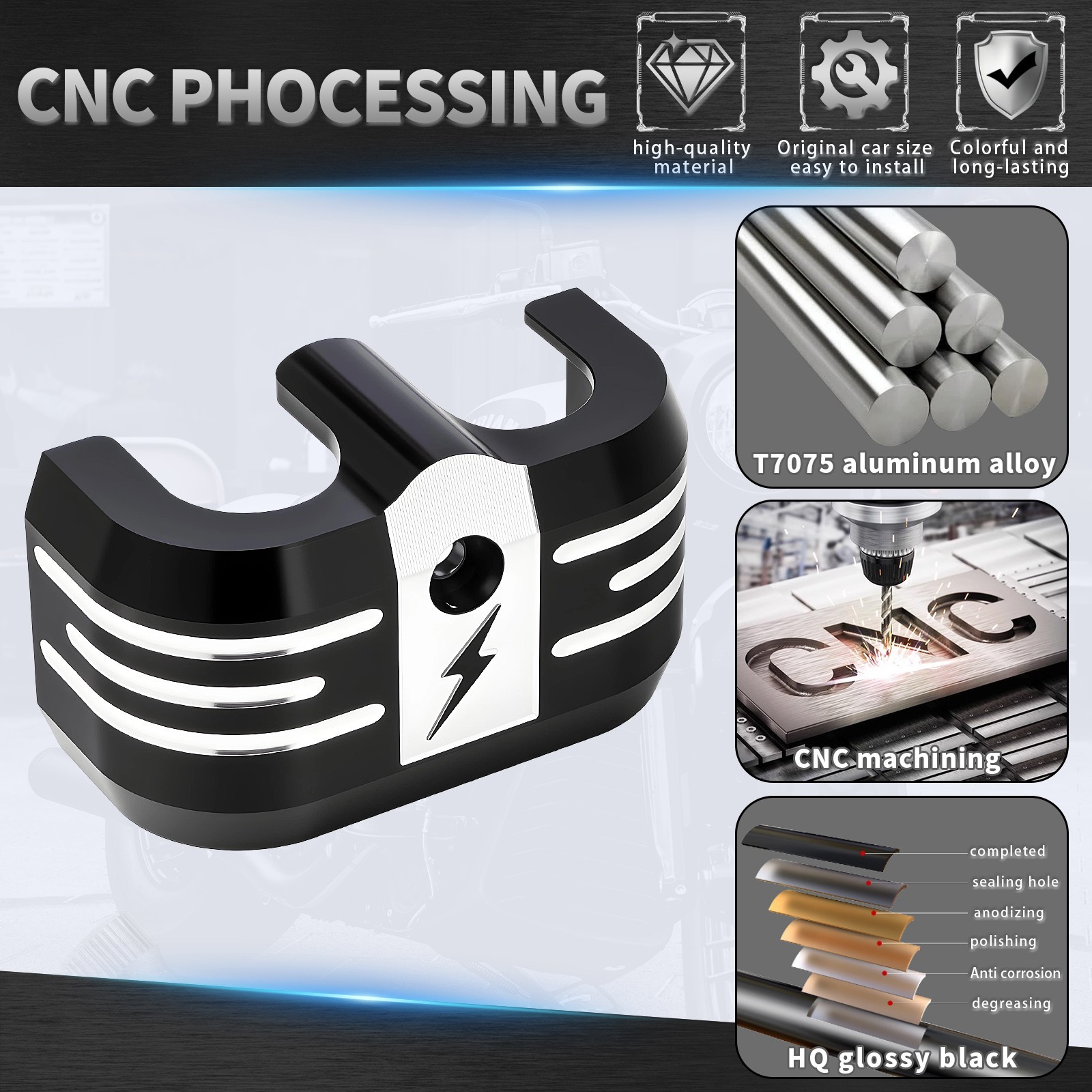 Black Ignition Coil Cover for Harley 2018-2026 M8 Touring Softail Breakout FXD