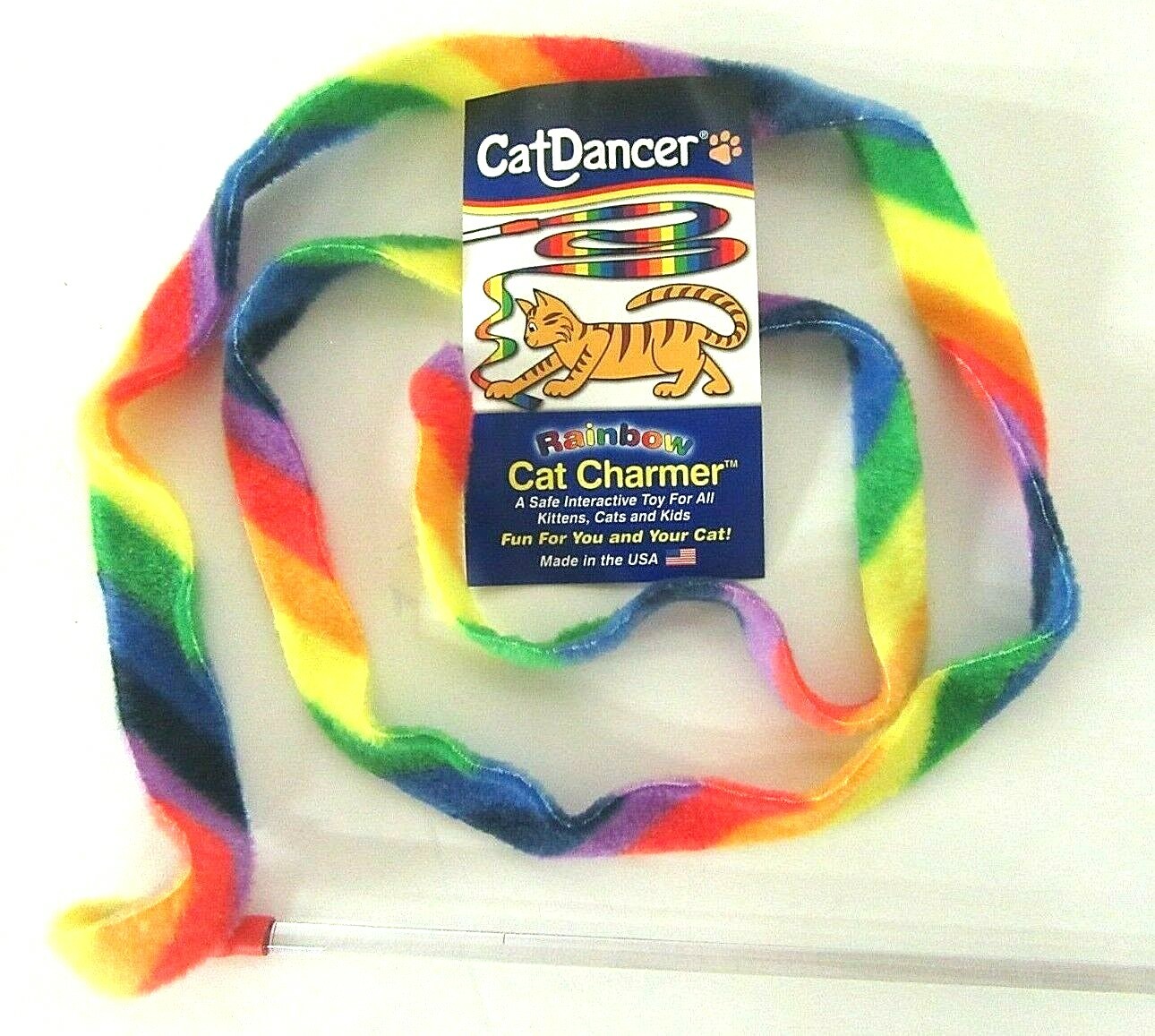 Cat Dancer Rainbow Cat Charmer Ribbon Cat & Kitten Toy