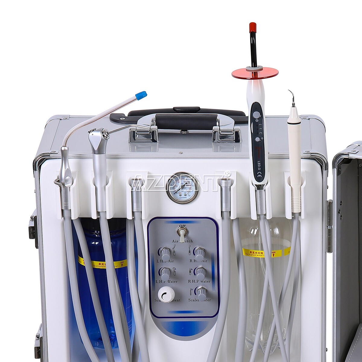 Portable Mobile Dental Delivery Unit System Suction Air Compressor Motor 4Hole