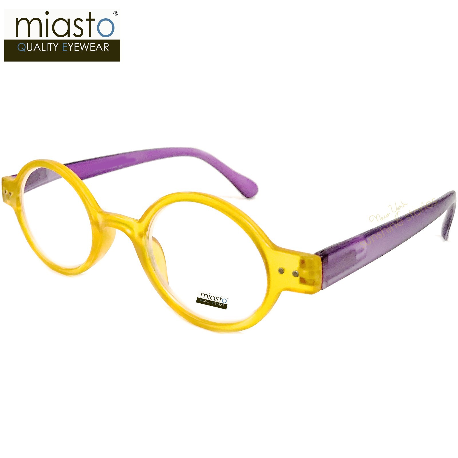 MIASTO "CIAO ITALY" SMALL RETRO ROUND OAVL BOHO READERS READING GLASSES SPECS