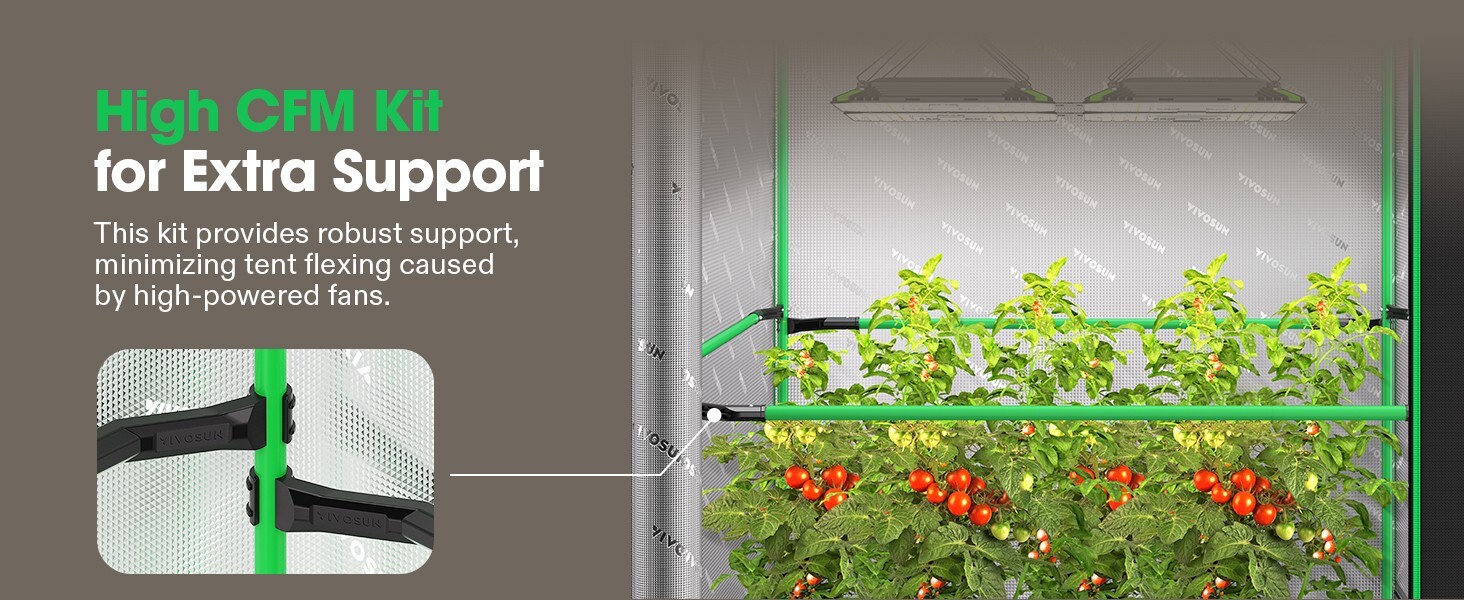 VIVOSUN P425 Grow Tent 48"x24"x72",2000D Oxford canvas lined,Non Toxic,4x2ft