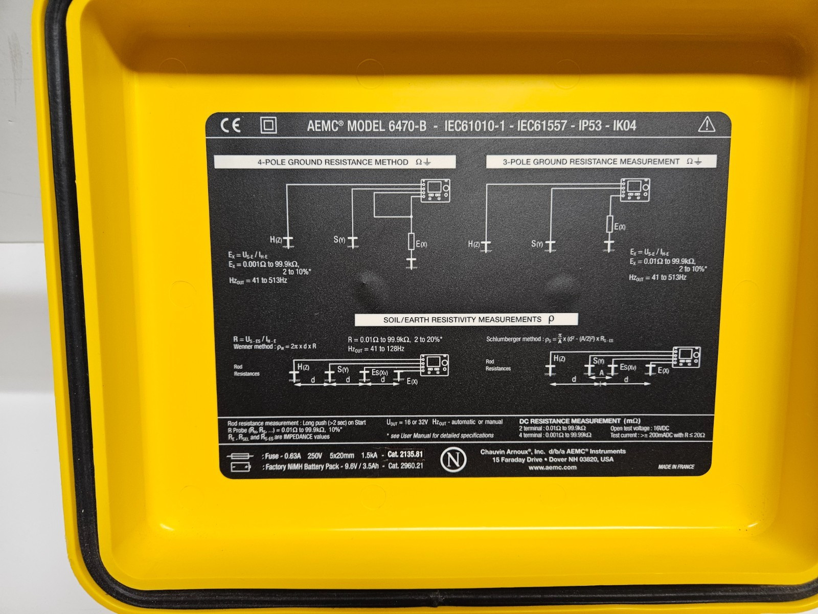 AEMC 6470-B Multi-Function Ground Resistance Tester