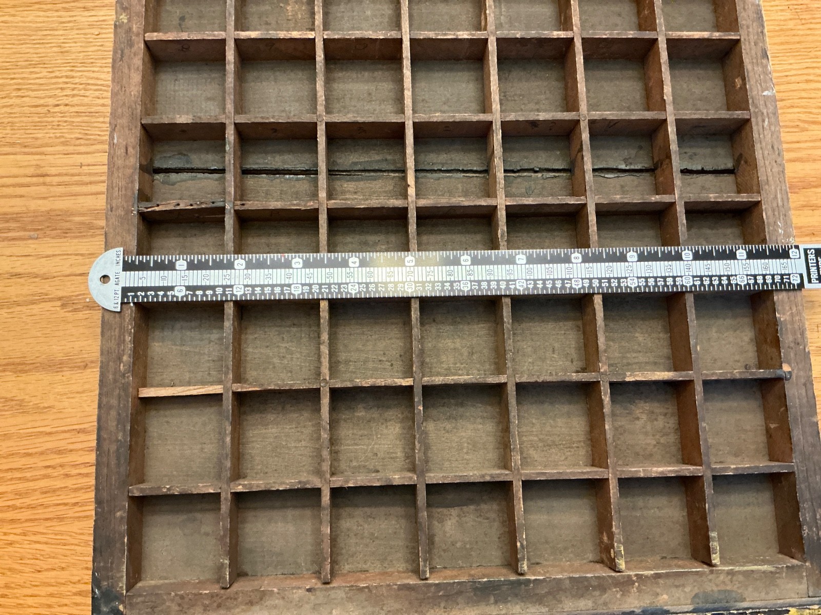 LETTERPRESS PRINTING METAL TYPE SORTING DRAWER SHADOW BOX TRAY