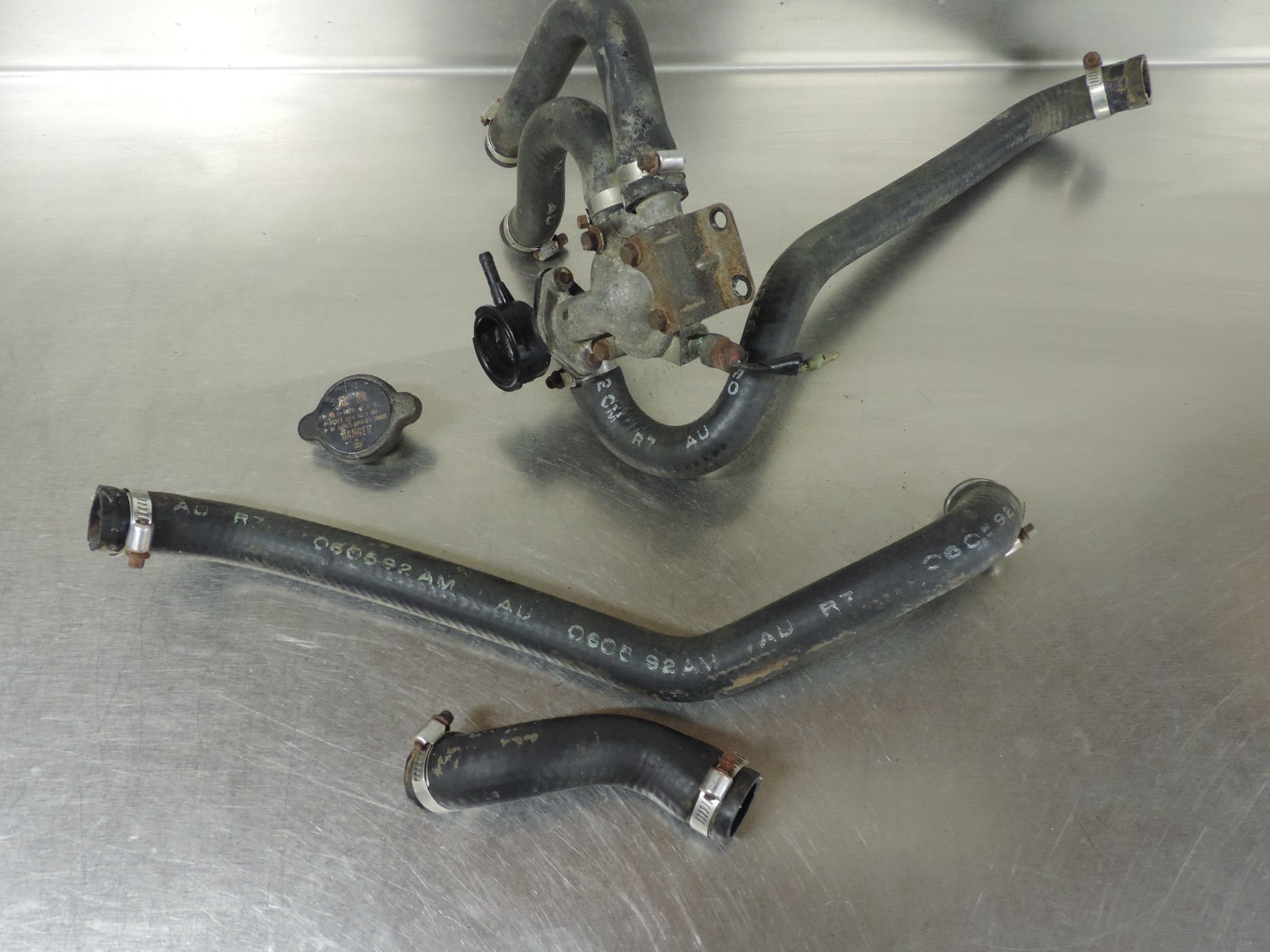 1988 Kawasaki Mule 1000 KAF450 Radiator Hoses Fill Neck Thermostat Housing