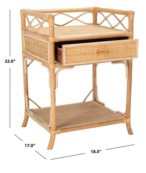 Safavieh RUMI 1 DRWR 1 SHELF NIGHTSTAND, Reduced Price 2172781819 NST4004A