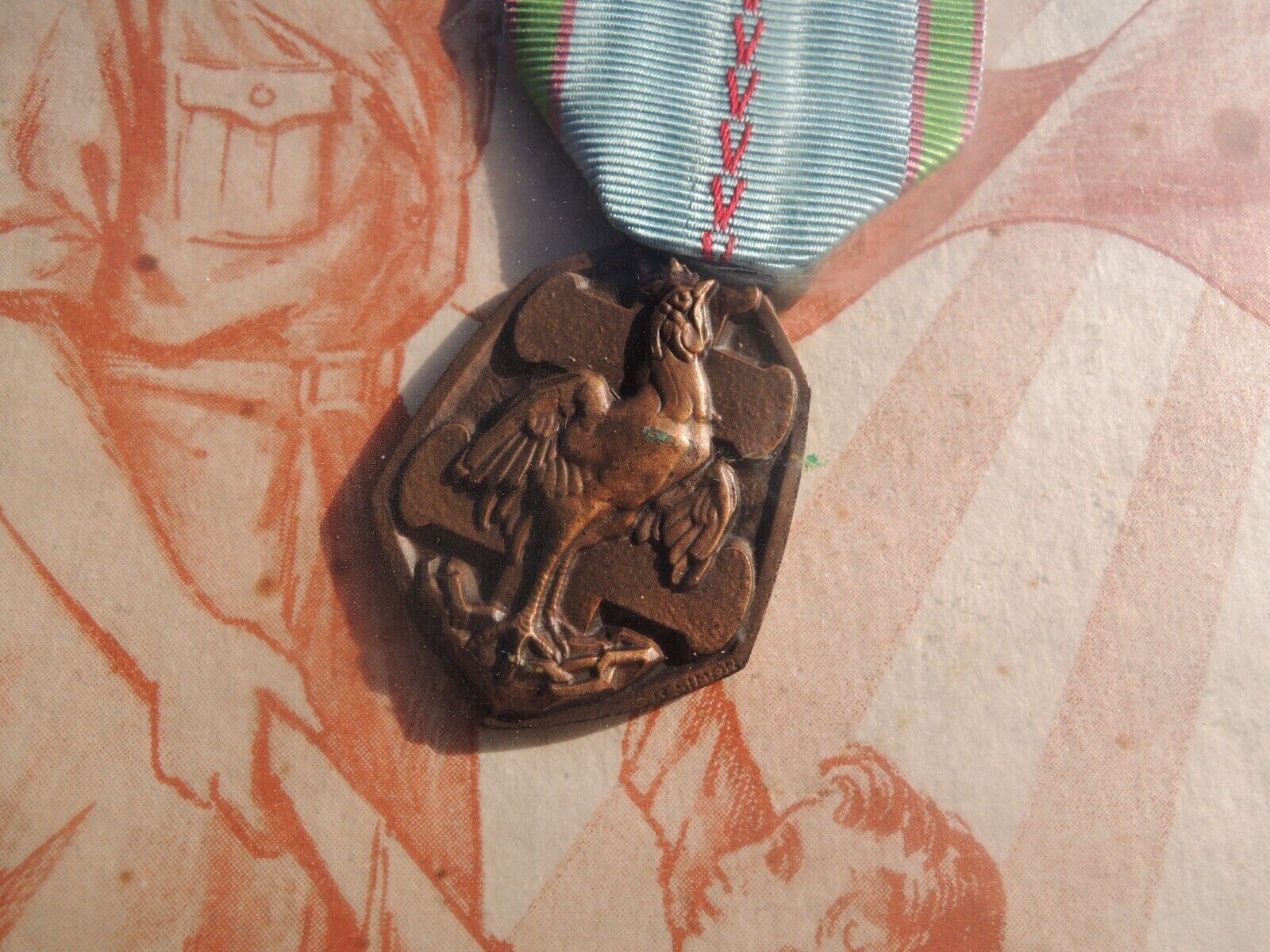 French commemorative certificate contraction camp Stalag VIII A 1939-45 military