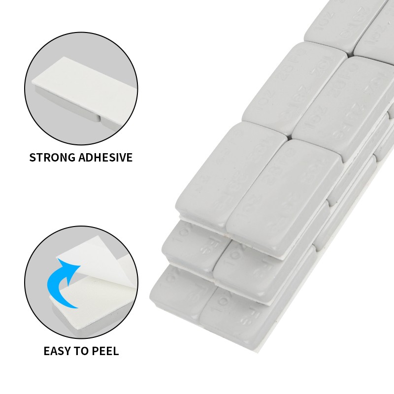 1 oz Stick on Wheel Weights, Adhesive Back ,36strips/box 144pcs,Grey Tire Weight