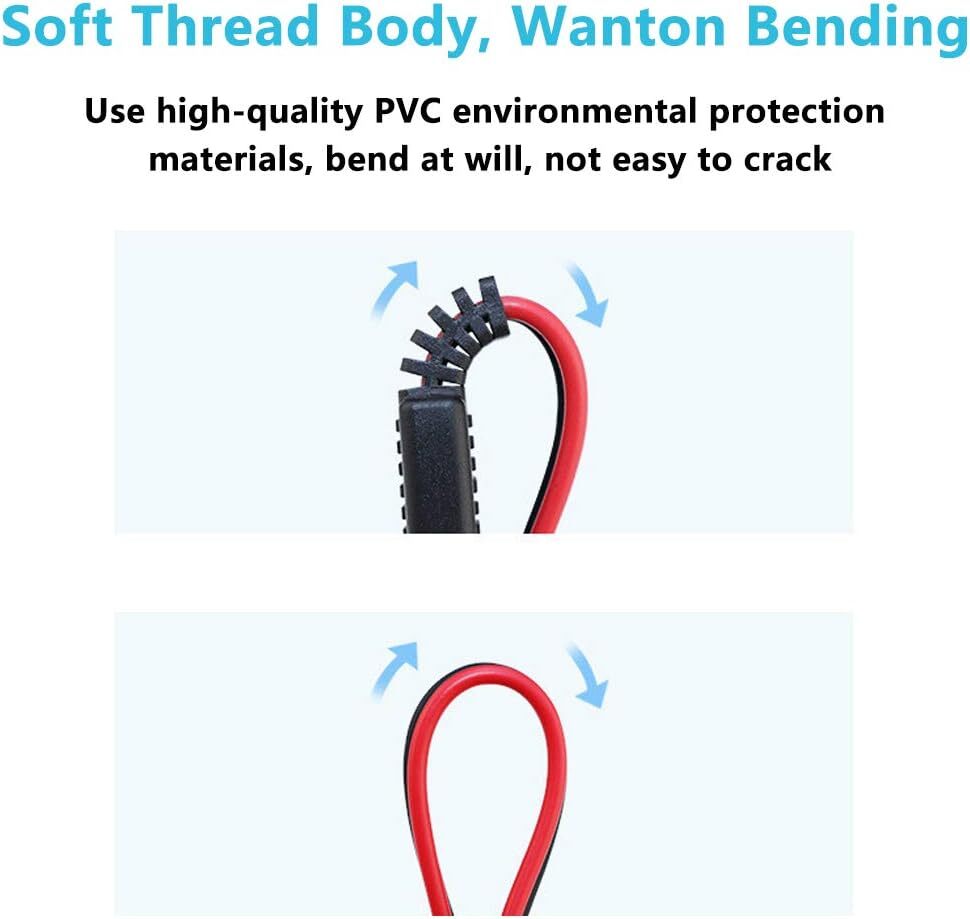 Lot 12V Fused LED Light Cigarette Lighter Male Plug Replacement Adapter w/ Leads