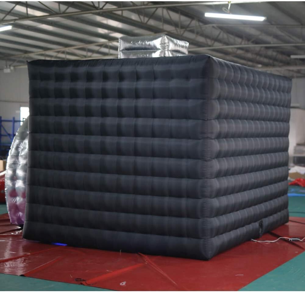 Inflatable Photo Booth Enclosure Camera Shaped Cube Tent Backdrop for Event Show