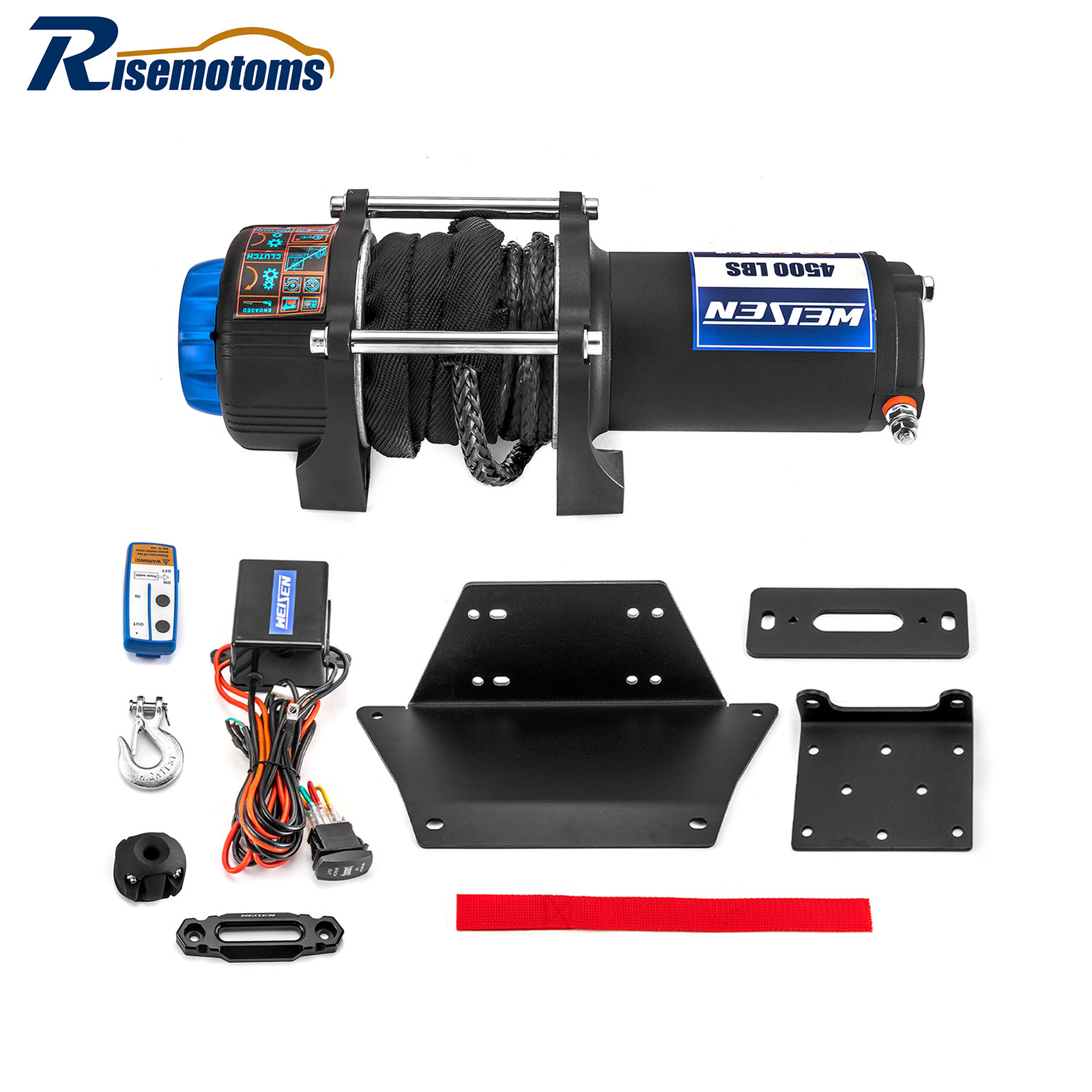 4500lbs Electric Winch Mount Kit For 2017-2024 Polaris Ranger XP 1000 Crew