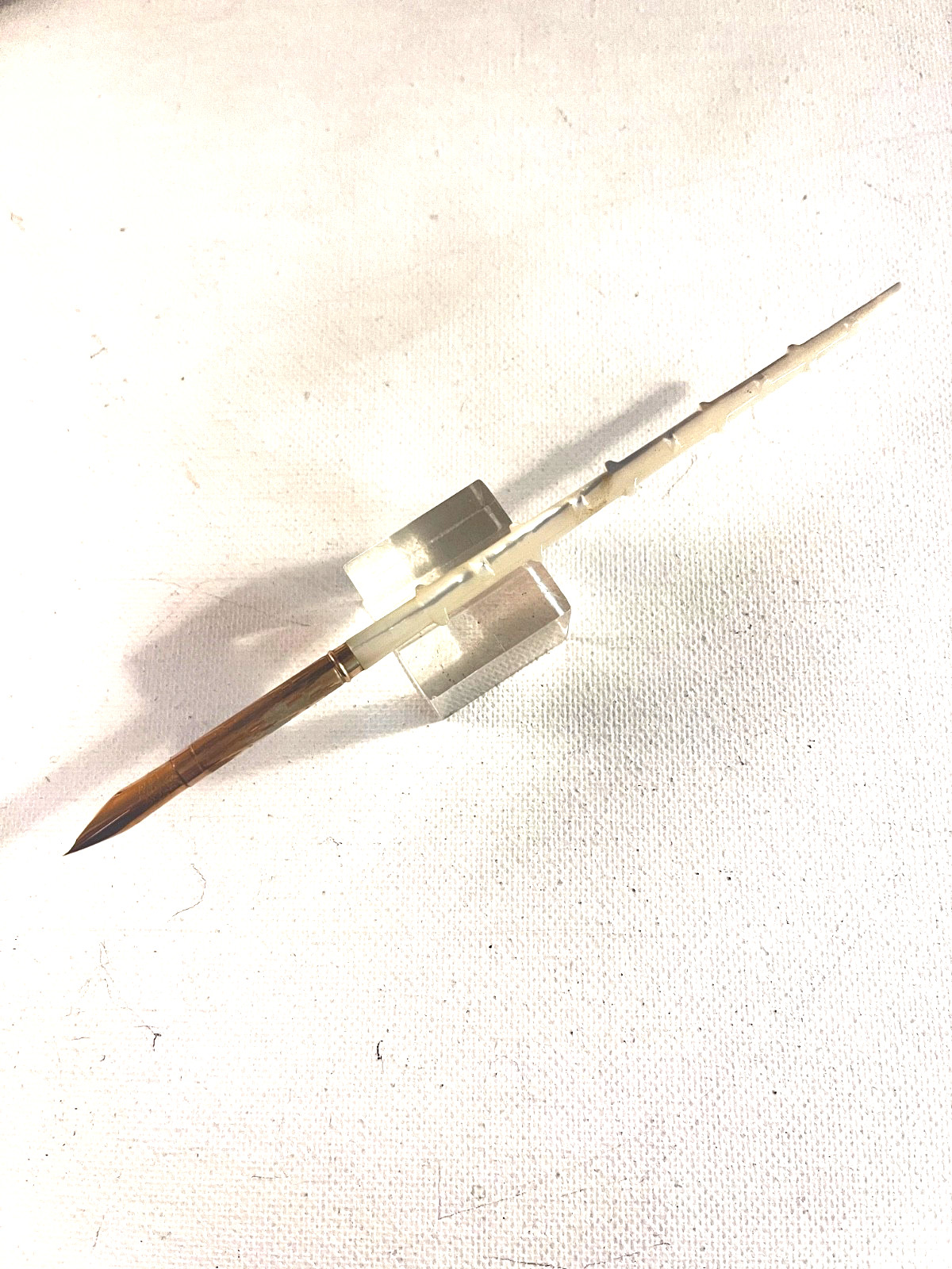 1890s Mabie Todd gold dip pen with mother of pearl handle in original box