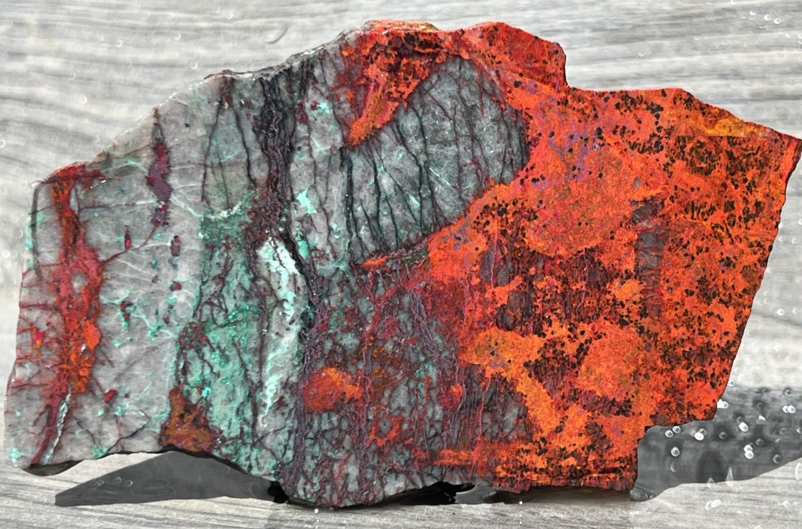 Sonora Sunrise Sunset Chrysocolla Cuprite 4.25"x2.5" Lapidary Rough Slab S2