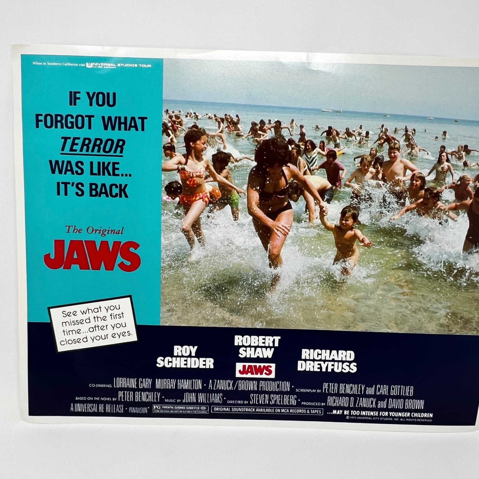 1975 Universal Studios Jaws 2 Horror Film Original Movie Lobby Card (c)
