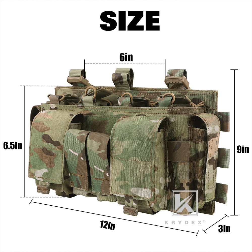 KRYDEX Tactical MF IV Placard Magazine Pouch Front Panel for Vest MC Camo